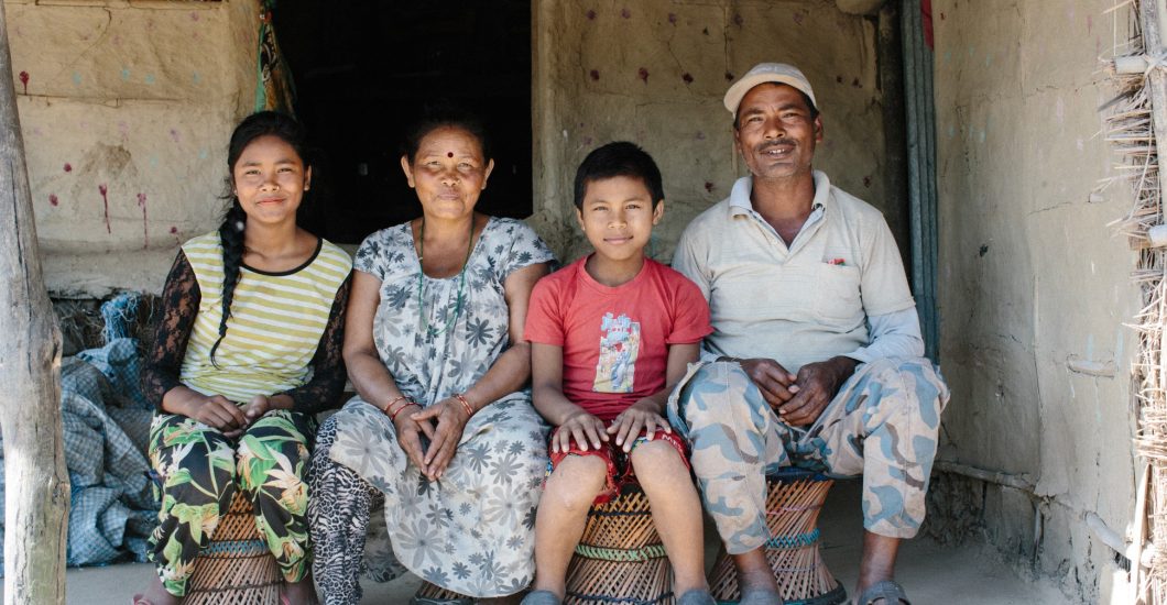 Umesh samen met zijn familie