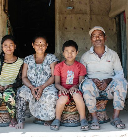 Umesh samen met zijn familie