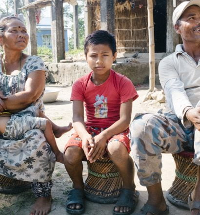 Umesh samen met zijn familie