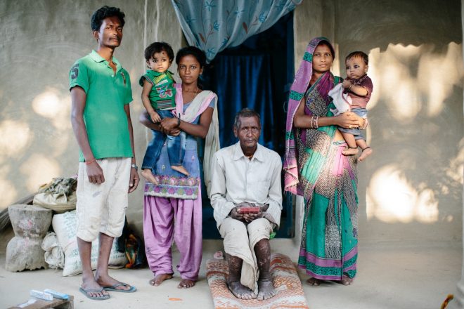 Rameswor samen met zijn familie